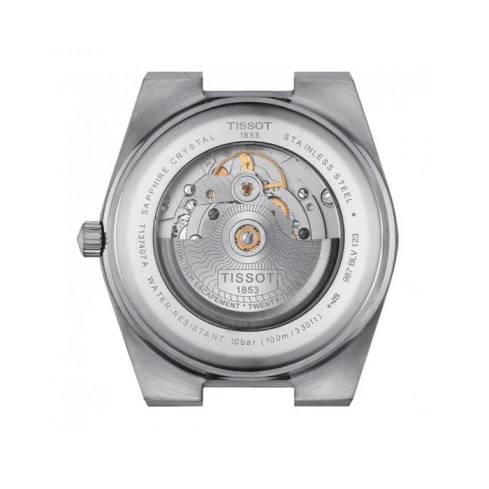 Мъжки ръчен часовник с автоматичен механизъм - корпус от Стомана - Стоманена верижка - цвят Син Сив