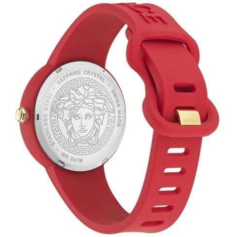 Унисекс ръчен часовник с кварцов механизъм - корпус от Стомана - Каучук - цвят Червен Червен