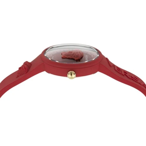 Унисекс ръчен часовник с кварцов механизъм - корпус от Стомана - Каучук - цвят Червен Червен