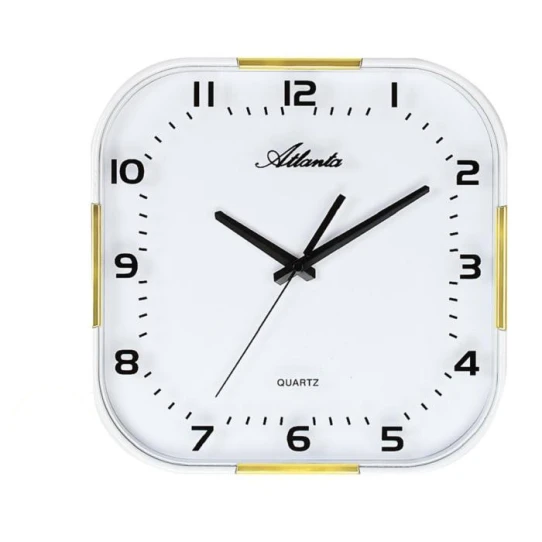 Унисекс стенен часовник с кварцов механизъм - цвят Бял