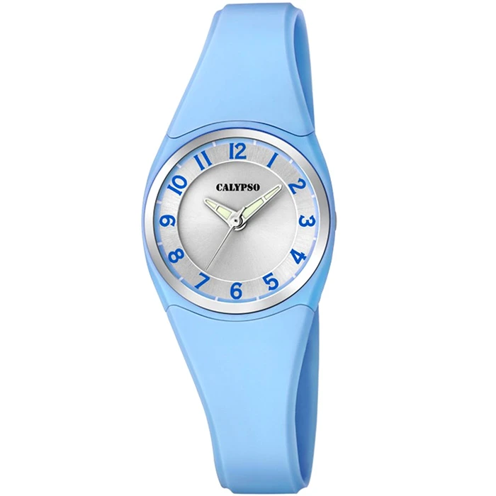 Унисекс ръчен часовник с кварцов механизъм - корпус от Полимер - Полимер - цвят Сребрист Син