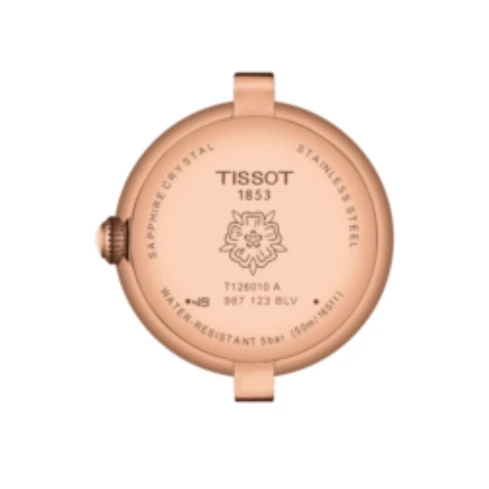 Tissot T126.010.36.013.00 Bellissima - Дамски ръчен часовник с кварцов механизъм - корпус от Стомана - Естествена кожа - цвят Сребрист Кафяв