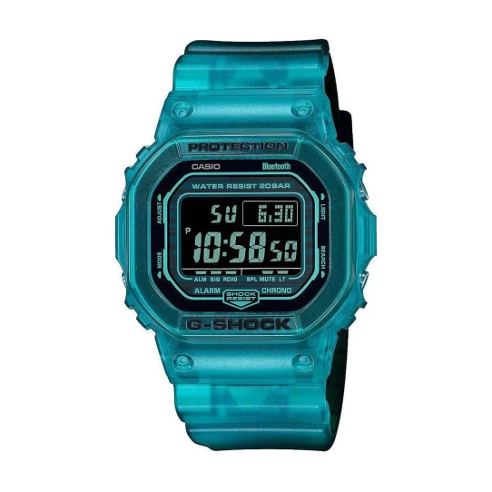 Casio DW-B5600G-2ER G-Shock - Мъжки ръчен часовник с кварцов механизъм - корпус от Полимер - Полимер - цвят Черен Тюркоаз