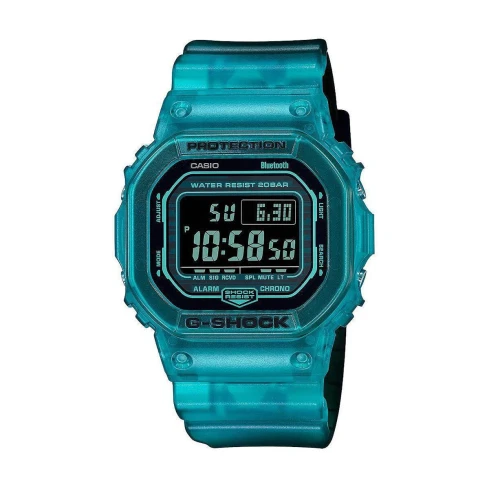 Casio DW-B5600G-2ER G-Shock - Мъжки ръчен часовник с кварцов механизъм - корпус от Полимер - Полимер - цвят Черен Тюркоаз
