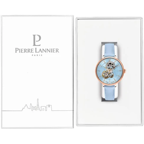 Дамски ръчен часовник с автоматичен механизъм - корпус от Стомана - Меш - цвят Син