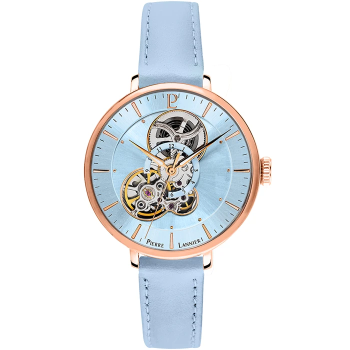 Дамски ръчен часовник с автоматичен механизъм - корпус от Стомана - Меш - цвят Син