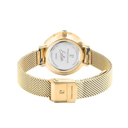 Дамски ръчен часовник с кварцов механизъм - корпус от Стомана - Меш - цвят Шампанско Злато