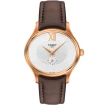 Дамски ръчен часовник с кварцов механизъм - корпус от Стомана - Естествена кожа - цвят Бял Кафяв