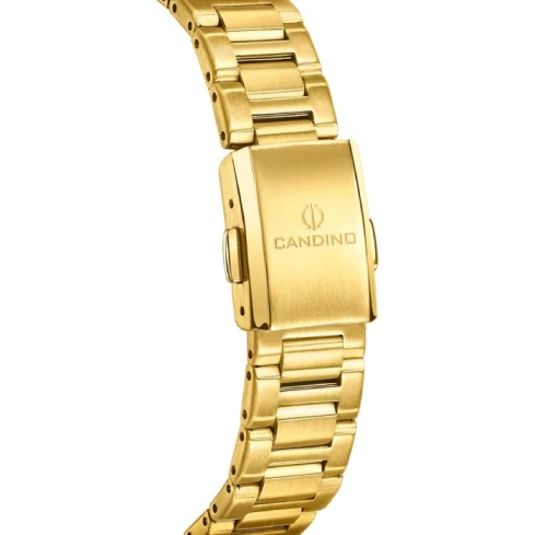 Дамски ръчен часовник с кварцов механизъм - корпус от Стомана и злато 18К - Стоманена верижка - цвят Седеф