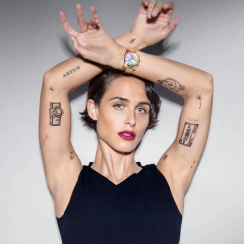 Мъжки ръчен часовник с кварцов механизъм - корпус от Стомана - Стоманена верижка - цвят Седеф Злато