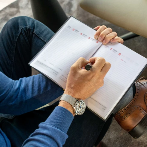 Мъжки ръчен часовник с автоматичен механизъм - корпус от Стомана - Меш - цвят Скелетон