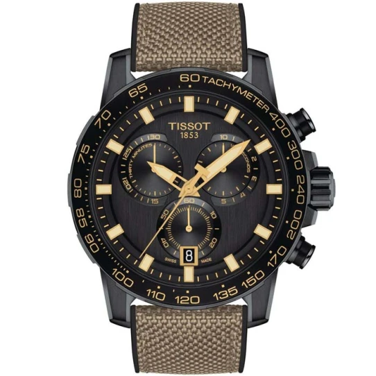 Tissot T125.617.37.051.01 Supersport Chrono - Мъжки ръчен часовник с кварцов механизъм - корпус от Стомана - Каучук - цвят Черен Черен