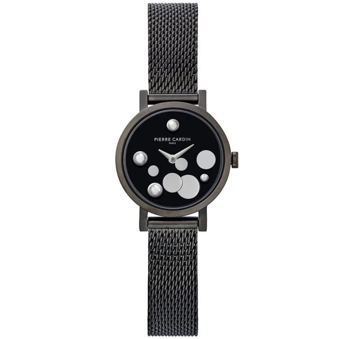 Дамски ръчен часовник с кварцов механизъм - корпус от Стомана - Меш - цвят Черен Черен