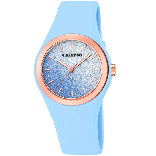 Унисекс ръчен часовник с кварцов механизъм - корпус от Полимер - Полимер - цвят Син Син