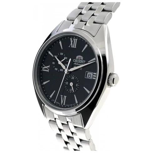 Мъжки ръчен часовник с автоматичен механизъм - корпус от Стомана - Стоманена верижка - цвят Черен