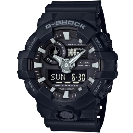 Casio GA-700-1BER G-Shock - Мъжки ръчен часовник с кварцов механизъм - корпус от Полимер - Полимер - цвят Черен Черен