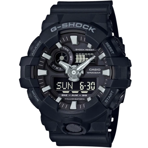 Casio GA-700-1BER G-Shock - Мъжки ръчен часовник с кварцов механизъм - корпус от Полимер - Полимер - цвят Черен Черен