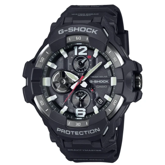 Мъжки ръчен часовник с кварцов механизъм - корпус от Полимер - Полимер - цвят Черен Черен