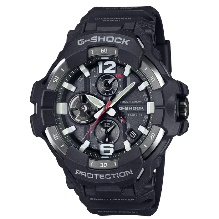 Мъжки ръчен часовник с кварцов механизъм - корпус от Полимер - Полимер - цвят Черен Черен