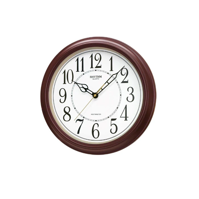 Унисекс стенен часовник с кварцов механизъм - цвят Бял