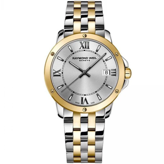 Мъжки ръчен часовник с кварцов механизъм - корпус от Стомана - Стоманена верижка - цвят Сребрист Сив