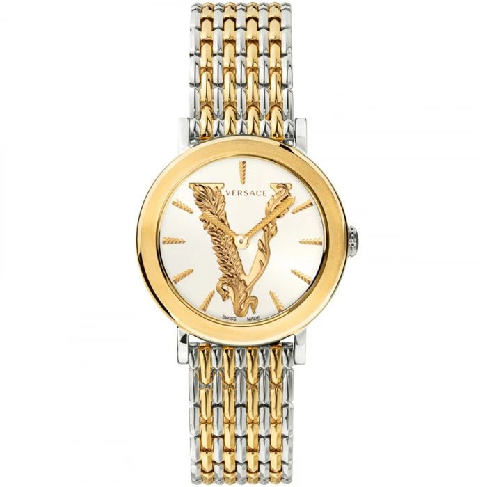 Дамски ръчен часовник с кварцов механизъм - корпус от Стомана - Стоманена верижка - цвят Бял Сив