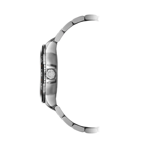 Мъжки ръчен часовник с кварцов механизъм - корпус от Стомана - Стоманена верижка - цвят Черен Сив