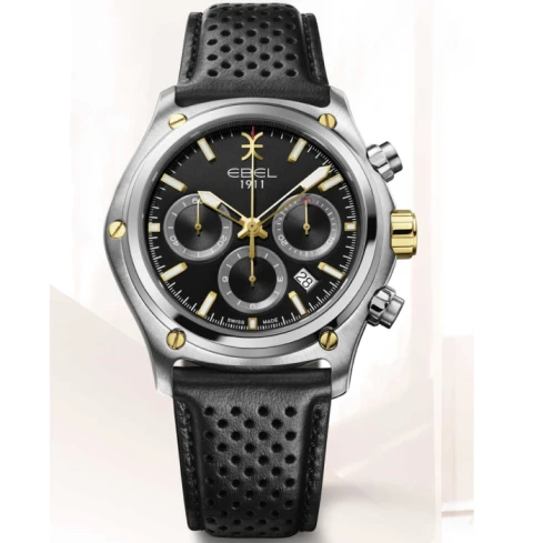 Мъжки ръчен часовник с автоматичен механизъм - корпус от Стомана - Стоманена верижка - цвят Черен Злато