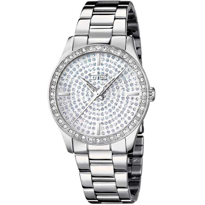 Дамски ръчен часовник с кварцов механизъм - корпус от Стомана - Стоманена верижка - цвят Сребрист Сив