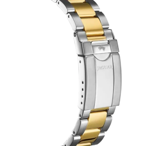 Мъжки ръчен часовник с кварцов механизъм - корпус от Стомана - Стоманена верижка - цвят Черен Сив