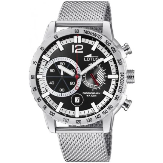 Мъжки ръчен часовник с кварцов механизъм - корпус от Стомана - Меш - цвят Черен Сив