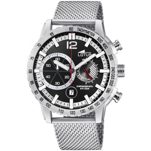 Мъжки ръчен часовник с кварцов механизъм - корпус от Стомана - Меш - цвят Черен Сив