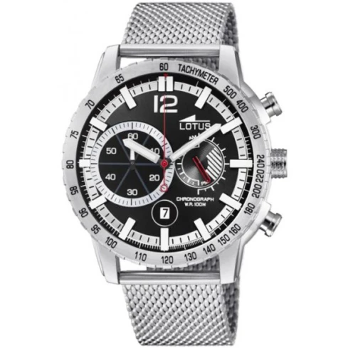 Мъжки ръчен часовник с кварцов механизъм - корпус от Стомана - Меш - цвят Черен Сив