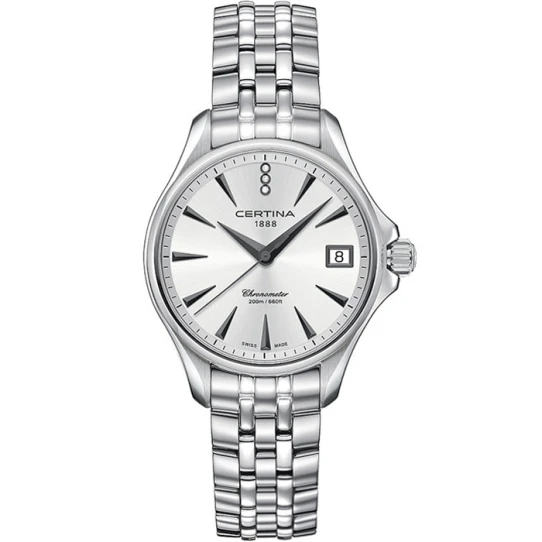 Дамски ръчен часовник с кварцов механизъм - корпус от Стомана - Стоманена верижка - цвят Сребрист Сив