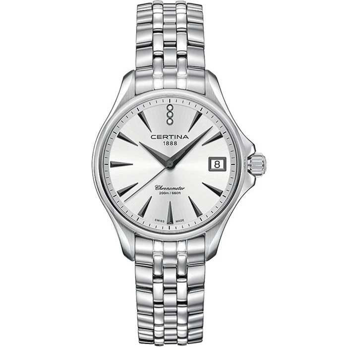 Дамски ръчен часовник с кварцов механизъм - корпус от Стомана - Стоманена верижка - цвят Сребрист Сив