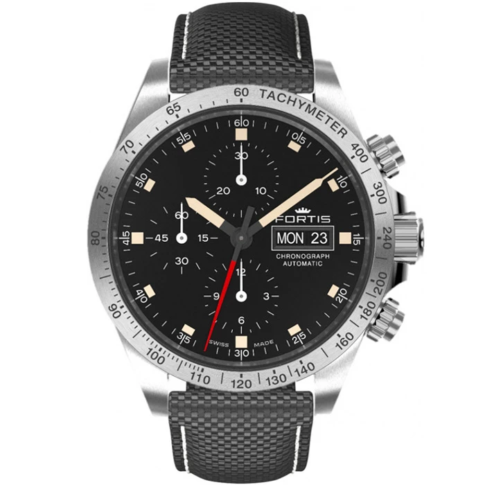 Мъжки ръчен часовник с механизъм - цвят Черен