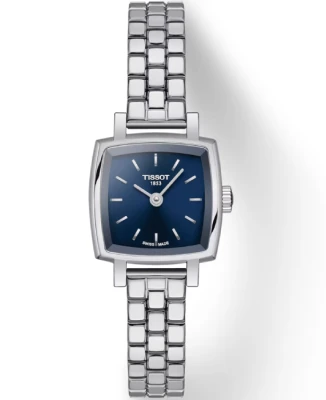 Дамски ръчен часовник с кварцов механизъм - корпус от Стомана - Стоманена верижка - цвят Син Сив