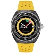 Унисекс ръчен часовник с автоматичен механизъм - корпус от Карбон - Каучук - цвят Черен Жълт