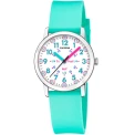 Унисекс ръчен часовник с кварцов механизъм - корпус от Полимер - Полимер - цвят Бял Тюркоаз