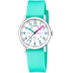 Унисекс ръчен часовник с кварцов механизъм - корпус от Полимер - Полимер - цвят Бял Тюркоаз