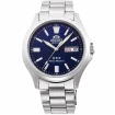 Orient RA-AB0F09L Classic Automatic 3 Star - Мъжки ръчен часовник с кварцов механизъм - корпус от Стомана - Стоманена верижка - цвят Син Сив