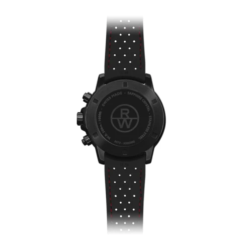 Мъжки ръчен часовник с кварцов механизъм - корпус от Стомана - Каучук - цвят Черен Жълт