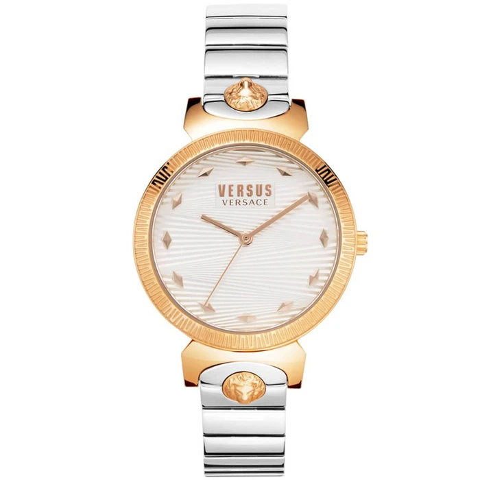 Дамски ръчен часовник с кварцов механизъм - корпус от Стомана - Стоманена верижка - цвят Бял Сив