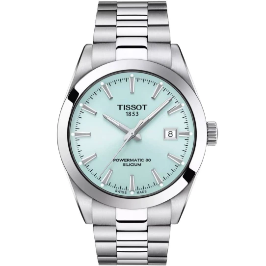 Мъжки ръчен часовник с автоматичен механизъм - корпус от Стомана - Стоманена верижка - цвят Син