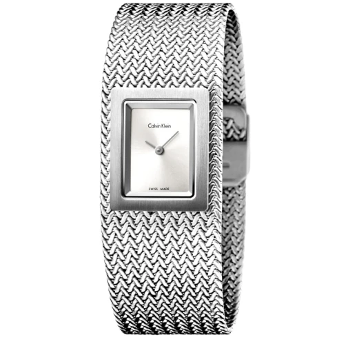 Дамски ръчен часовник с кварцов механизъм - корпус от Стомана - Меш - цвят Сребрист Сив