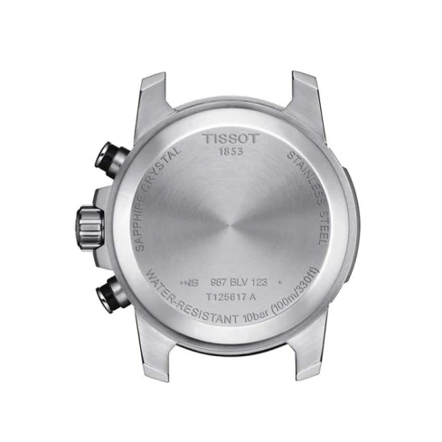 Tissot T125.617.16.041.00 Supersport - Мъжки ръчен часовник с кварцов механизъм - корпус от Стомана и алуминий - Естествена кожа - цвят Син Кафяв