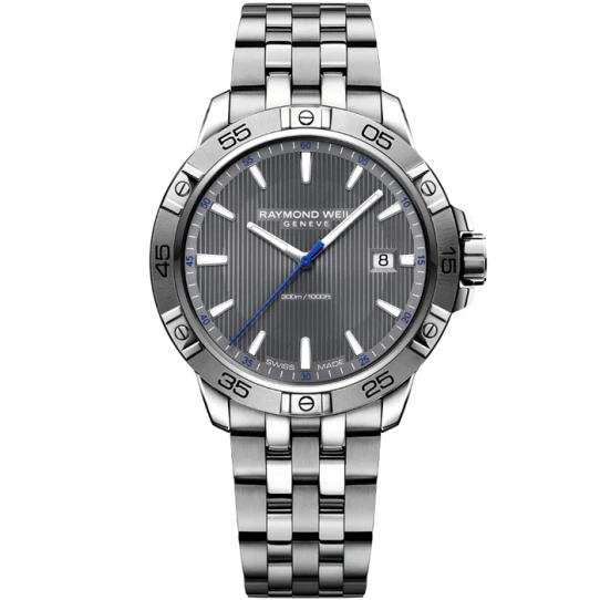 Мъжки ръчен часовник с кварцов механизъм - корпус от Стомана - Стоманена верижка - цвят Сив Сив