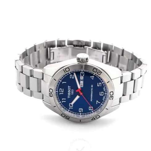 Мъжки ръчен часовник с автоматичен механизъм - корпус от Стомана - Стоманена верижка - цвят Син Сив