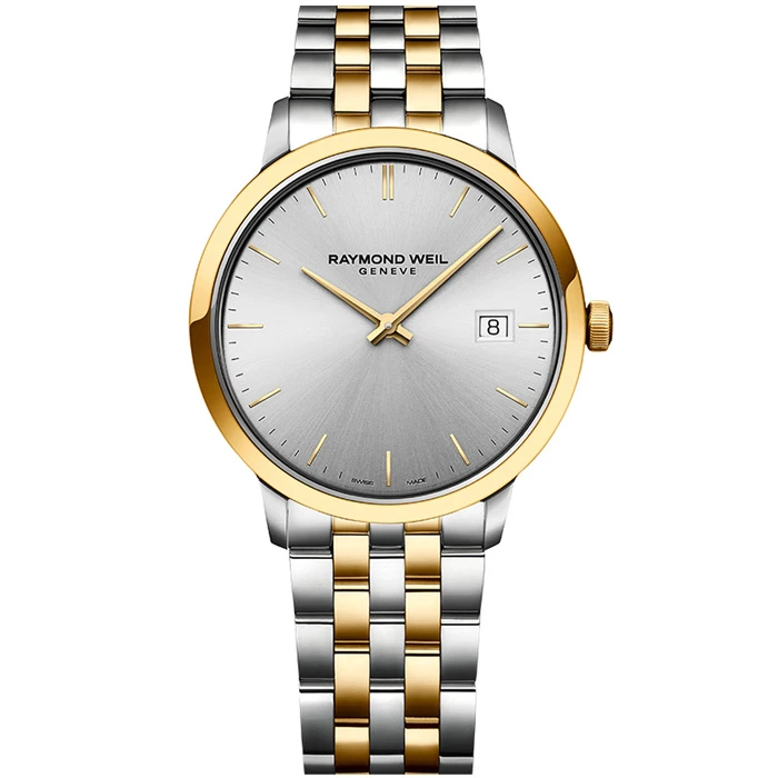 Мъжки ръчен часовник с кварцов механизъм - корпус от Стомана - Стоманена верижка - цвят Сребрист Сив