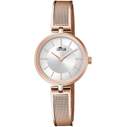 Дамски ръчен часовник с кварцов механизъм - корпус от Стомана - Меш - цвят Сребрист Розово Злато